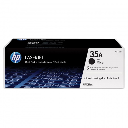 HP CB435AD No.35AD Dual Pack Black Cartridge (CB435AD)
