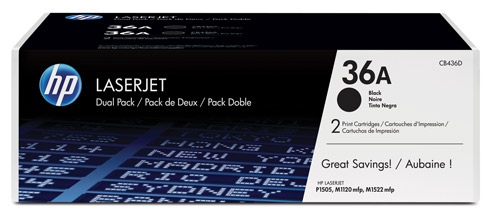 HP CB436AD No.36AD Dual Pack Black Cartridge (CB436AD)