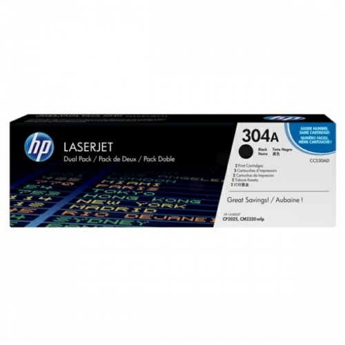HP No.304A Dual Pack Black Cartridge (CC530AD)