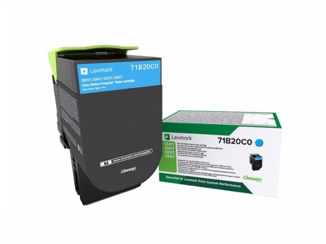 Lexmark Cartridge Cyan Return 2,3K (71B20C0)