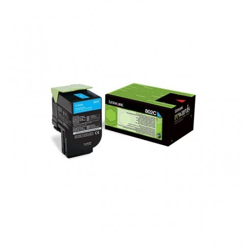 Lexmark toner cartridge return cyan (80C20C0, 802C)