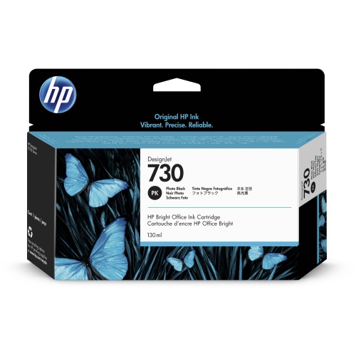 HP 730 130-ml Photo Black DesignJet Ink Cartridge (P2V67A)