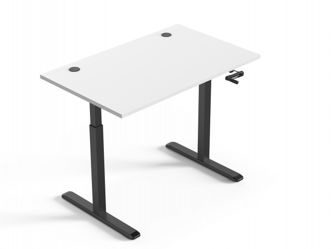 Up Up Ragnar Adjustable Height Table Black frame, Table top White M