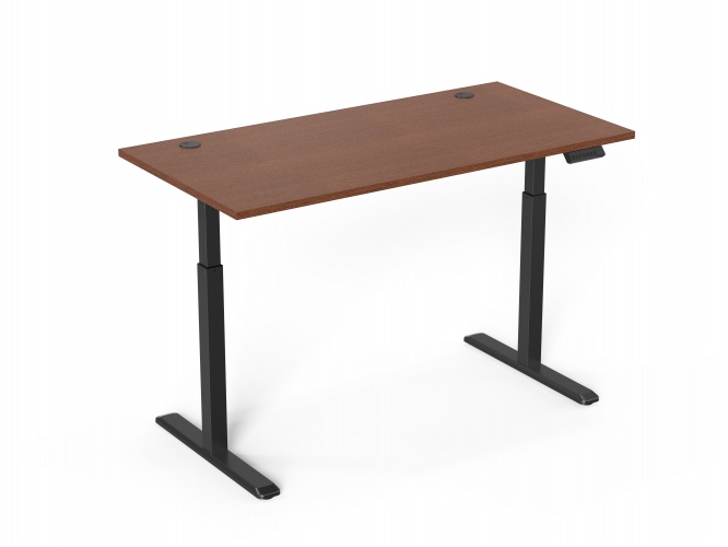 Up Up Bjorn Adjustable Height Table Black frame, Table top Dark Wallnut L