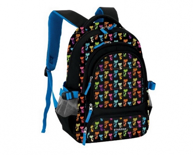 Backpack CATS 42,5x32x12,5 cm STARPAK collourful, black
