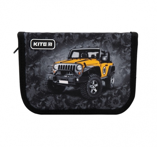 Pencil case  with one flap KITE black