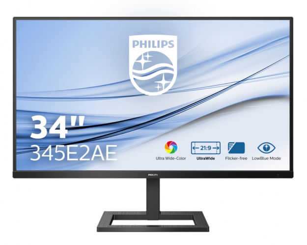 Monitor PHILIPS 345E2AE/00 34inch IPS WQHD 3440x1440 21:9 1000:1 300cd/m2 4ms GtG E Line