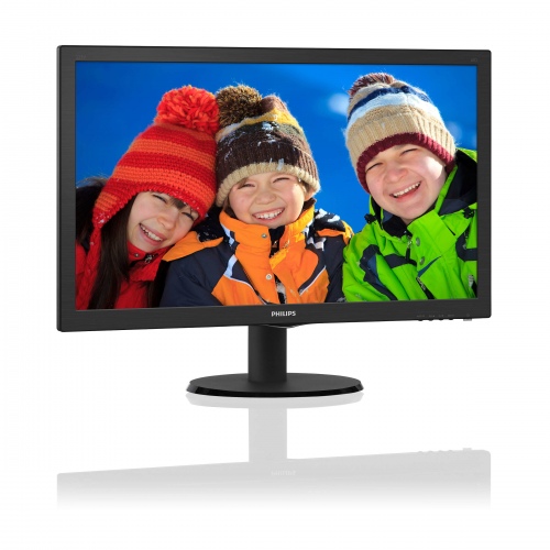 Monitor PHILIPS 223V5LHSB2/00 FHD 1920x1080p 16:9 10M:1 200cd 5ms VGA/HDMI, VESA, c.:Black