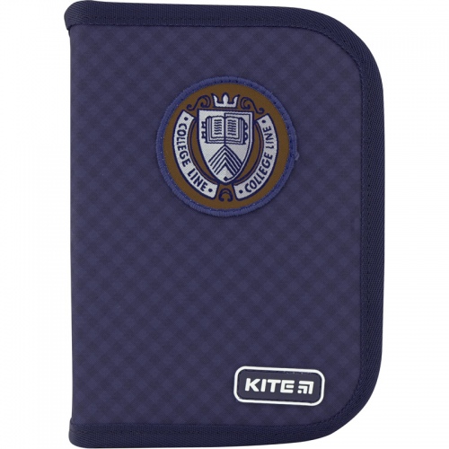 Pencil case with two flaps COLLEGE LINE KITE, dark blue