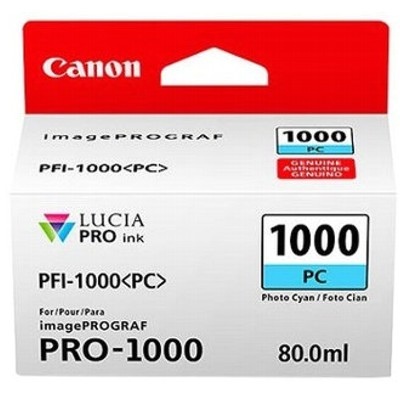 Canon PFI-1000PC (0550C001) Original Photo, Cyan