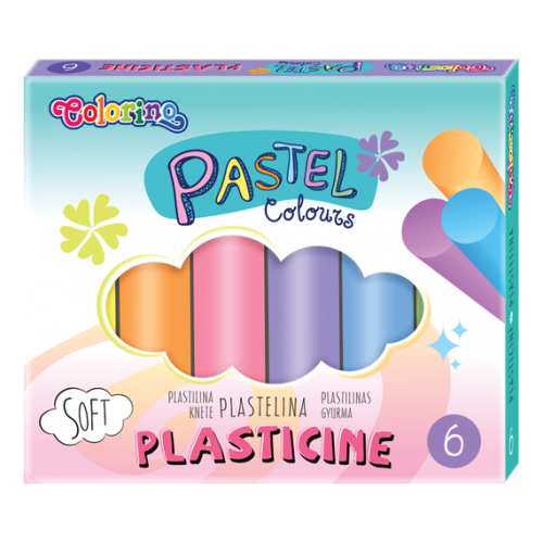 Plastilinas Colorino Pastel 6 pastelinių spalvų
