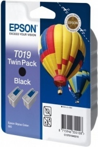 Epson T019 2vnt. (C13T01940210), juoda kasetė
