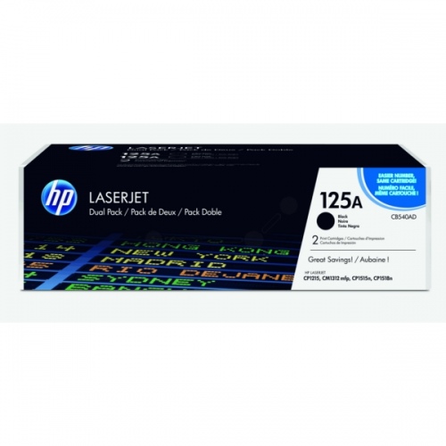 HP Cartridge No.125A Dual Pack Black Cartridge (CB540AD)