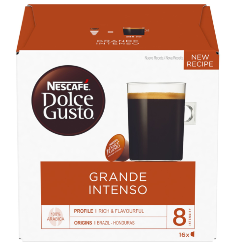 Nescafe Dolce Gusto Grande Intenso kava 16 kapsulių dėžutėje